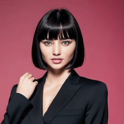 Bowl Cut Black Hairstyle AI avatar/profile picture for women